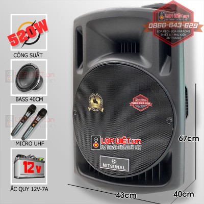 Loa kéo di đông Mitsunal M35 - Bass 40 - Mẫu mới